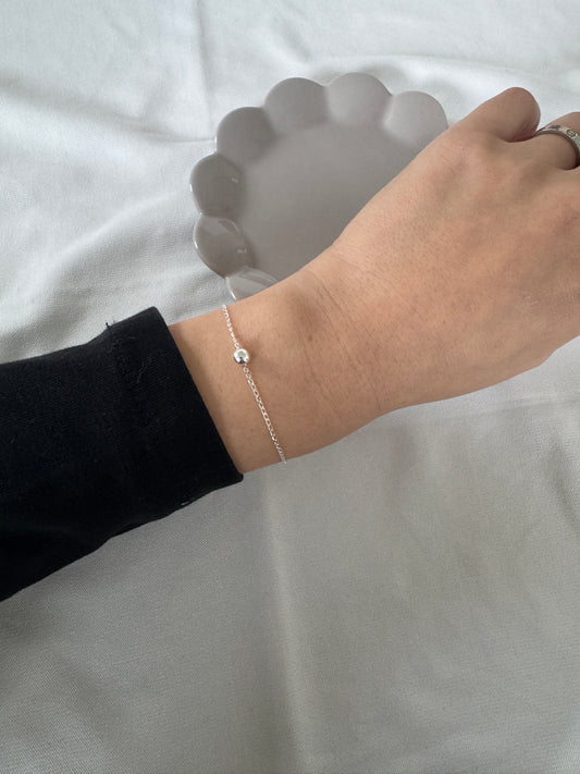 Custom 925 Silver Ball Chain Bracelet – Minimalist Elegant Jewelry